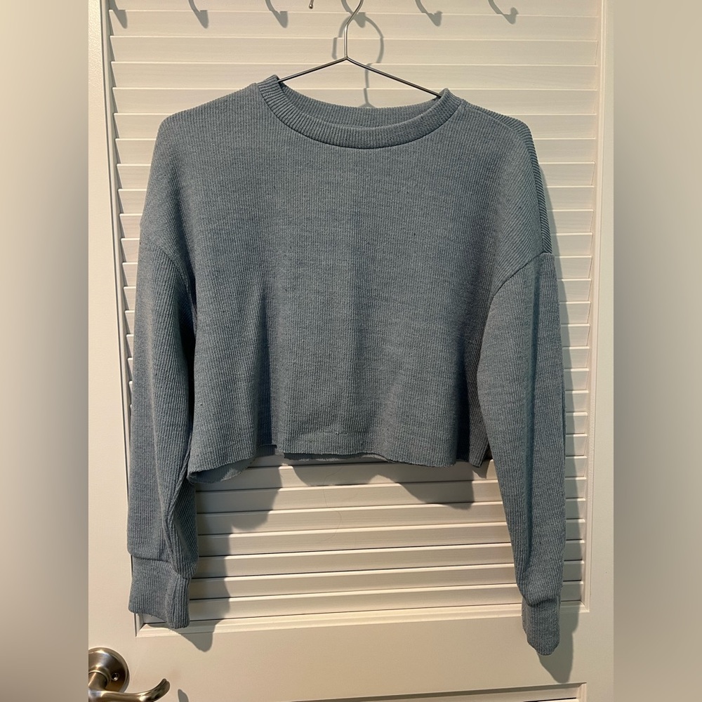 Blue Cropped Sweater